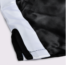 Short Tuf-Wear Satin Boxing Short Black/White